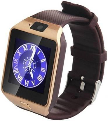 Gedlly Smart 4G calling android Mobile watch Smartwatch (Brown Strap, free)
